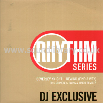 Beverley Knight Rewind (Find A Way) UK Promotional Use 12" Parlophone 12RHYDJX 13 Front Sleeve Image