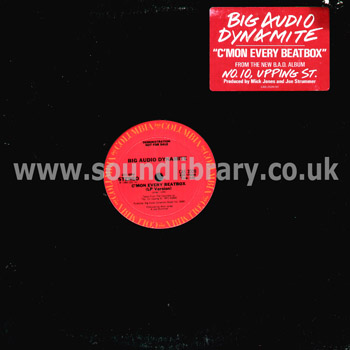 Big Audio Dynamite C'mon Every Beatbox USA Issue Demo 12" Columbia CAS 2520 Front Sleeve Image