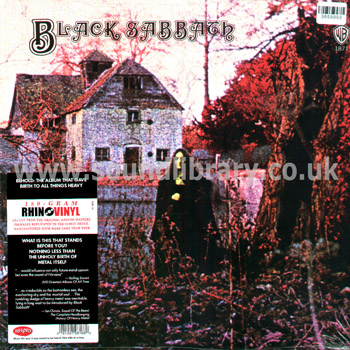 Black Sabbath Black Sabbath UK Issue Stereo LP Rhino - Warner Bros. R1 1871 Front Sleeve Image