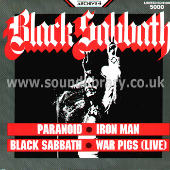 Black Sabbath UK Issue 12" Limited Edition 5000 Castle Communications TOF 101 Front Sleeve Image