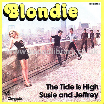 Blondie The Tide Is High France Issue Stereo 7" Chrysalis CHS2465 Front Sleeve Image