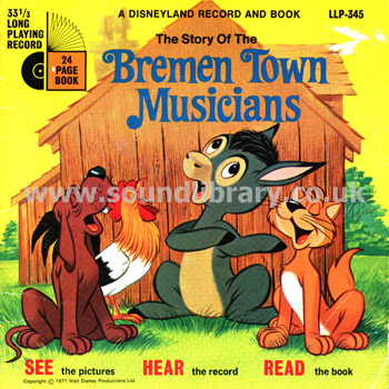 The Story Of Bremen Town Musicians UK Issue 7" EP Disneyland LLP-345 Front Sleeve Image