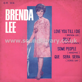 Brenda Lee Kathy Linden Les Vandyke Doris Day Thailand 7" EP Golden Records GR 314 Front Sleeve Image
