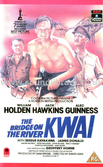 The Bridge On The River Kwai William Holden VHS PAL Video Columbia Pictures CVT 20001 Front Inlay Sleeve