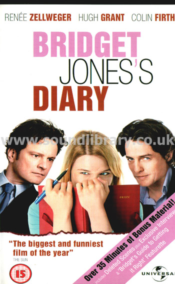 Bridget Jones's Diary Renee Zellweger VHA PAL Video Universal 9038903 Front Inlay Sleeve