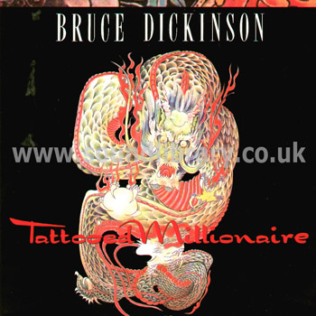 Bruce Dickinson Tattooed Millionaire UK Issue Poster Sleeve 12" EMI 12 EMP 138 Front Sleeve Image
