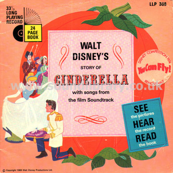 Cinderella Story And Songs Katie Boyle UK Issue 7" EP Disneyland LLP 308 Front Sleeve Image