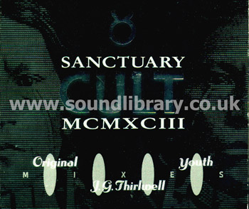 The Cult Sanctuary MCMXCIII UK Issue Digipak CDS Beggars Banquet BEG 263 CD1 Front Digipak Image