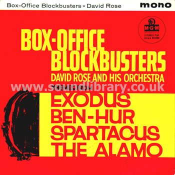 David Rose and His Orchestra Box-Office Blockbusters UK 7" EP MGM MGM-EP 754 Front Sleeve Image