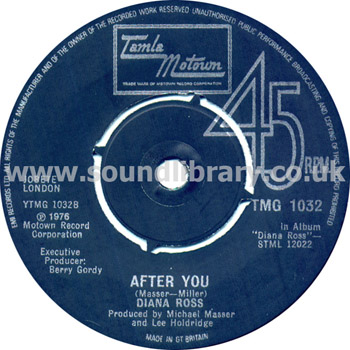 Diana Ross I Thought It Took A Little Time UK Issue 7" Tamla Motown TMG 1032 Label Image Side 2