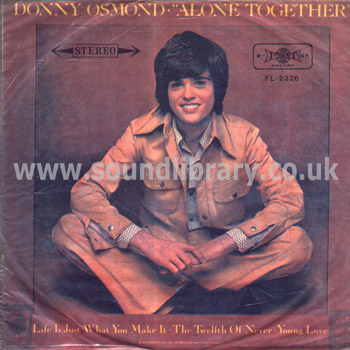 Donny Osmond Alone Together Taiwan Issue Taiwanese Packaging LP Front Sleeve Image