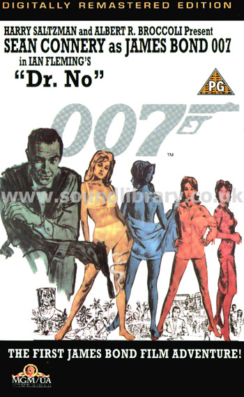 Dr. No James Bond Sean Connery VHS PAL Video MGM/UA Home Video PES 99210 Remastered Front Inlay Sleeve