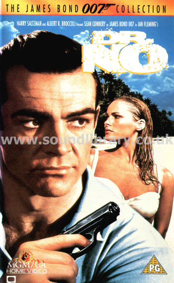 Dr. No James Bond Sean Connery VHS PAL Video MGM/UA Home Video SO51401 Front Inlay Sleeve