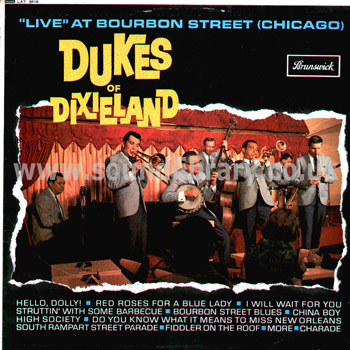 Dukes Of Dixieland "Live" At Bourbon Street (Chicago) UK Issue LP Brunswick LAT 8618 Front Sleeve Image