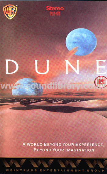 Dune Kyle MacLachlan Francesca Annis VHS PAL Video Warner Home Video PES 38008 Front Inlay Sleeve