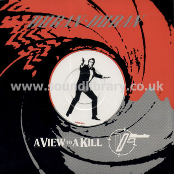 Duran Duran A View To A Kill UK Issue Die Cut Picture Sleeve 7" EMI DURAN 007 Sleeve & Label Image