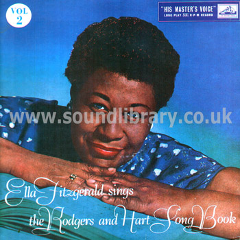 Ella Fitzgerald Sings The Rodgers & Hart Song Book Vol Two UK LP HMV Verve CLP 1117 Front Sleeve Image