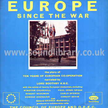 Europe Since The War Political Documentary  UK Issue Mono LP Argo RG 198 Front Sleeve Image