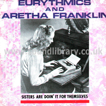 Eurythmics and Aretha Franklin Sisters Are Doin It For Themselves UK 12" RCA PT 40340 Front Sleeve Image
