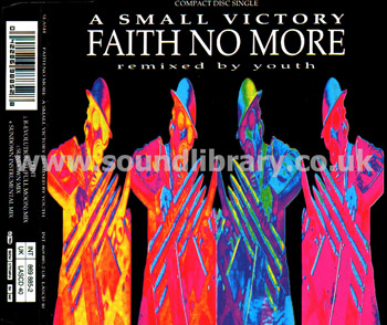 Faith No More A Small Victory Remixed By Youth UK Issue Jewel Case CDS SLASH LASCD40 Front Inlay Image