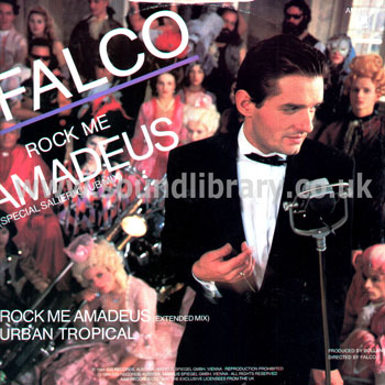 Falco Rock Me Amadeus UK Issue Stereo 12" A&M AMYE 278 Rear Sleeve Image
