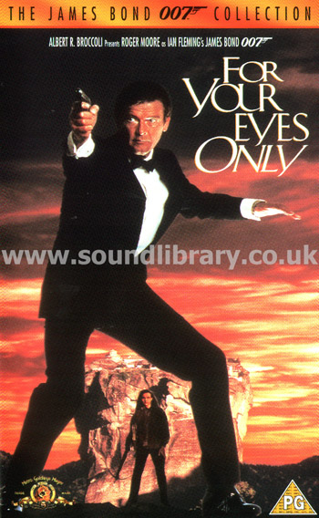 For Your Eyes Only Roger Moore VHS Video MGM Home Entertainment 16172S Front Inlay Sleeve