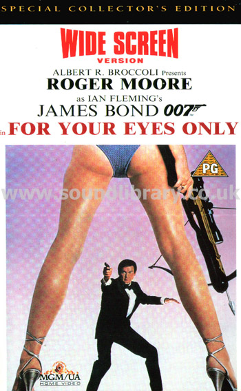 For Your Eyes Only Roger Moore Widescreen VHS Video MGM/UA Home Video S051725 Front Inlay Sleeve