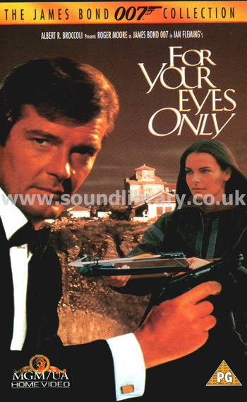 For Your Eyes Only Roger Moore VHS Video MGM/UA Home Video SO50180 Front Inlay Sleeve