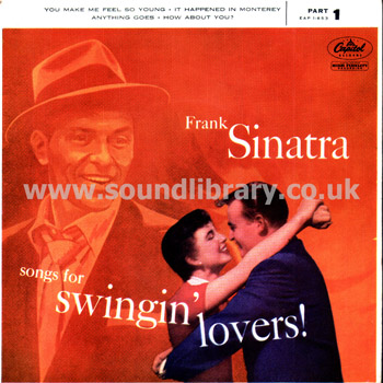 Frank Sinatra Songs For Swingin' Lovers! UK Issue 45 RPM 7" EP Capitol EAP 1-653 Front Sleeve Image