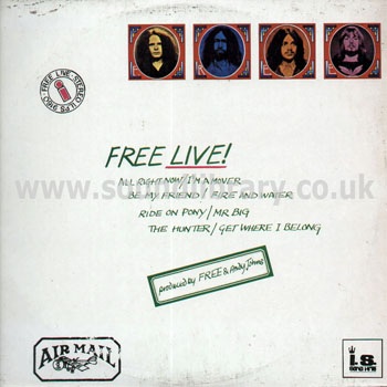 Free Live! Malaysia Issue  LP I.S. Song Hits ILPS 9160 Front Sleeve Image