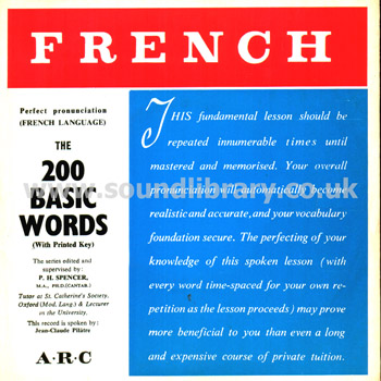 French The 200 Basic Words Jean-Claude Pilatre UK Issue 7" ARC ARC 55 Front Sleeve Image