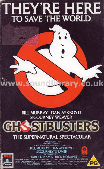 Ghostbusters Bill Murray VHS PAL Rental Video RCA Columbia Pictures CVT 10488 Front Inlay Sleeve