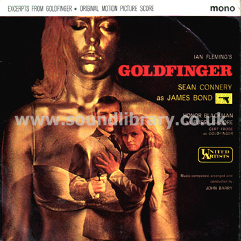 Goldfinger James Bond John Barry UK Issue 7" EP United Artists UEP 1012 Front Sleeve Image