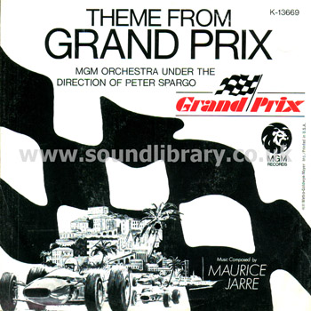 Theme From Grand Prix Peter Spargo USA Issue 7" MGM K-13669 Front Sleeve Image