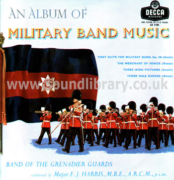 The Band of The Grenadier Guards An Album Of Military Band Music UK LP Decca LK 4184 Front Sleeve Image