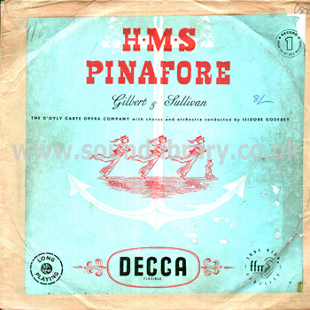 H.M.S. Pinafore Isidore Godfrey Gilbert And Sullivan UK 2LP Decca LK 4002 - LK 4003 Front Sleeve Image