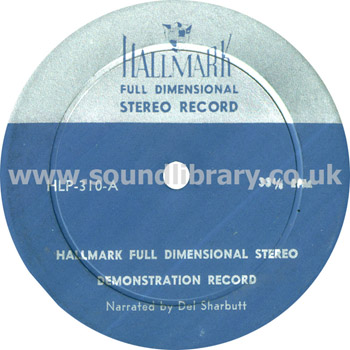 Del Sharbutt Hallmark Full Dimensional Stereo LP Hallmark HLP310 Label Image
