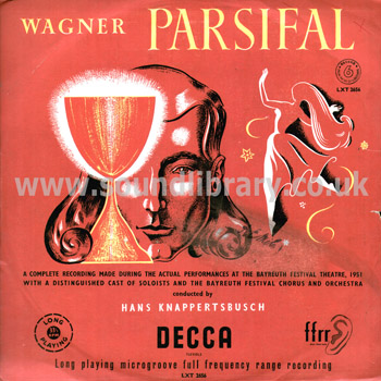 Hans Knappertsbusch Wagner - Parsifal Decca LXT 2651 - LXT 2656 UK Issue 6LP Front Sleeve Image