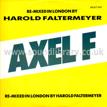Harold Faltermeyer Axel F (The London Mix) UK Issue Stereo 12" MCA MCAT 949 Front Sleeve Image