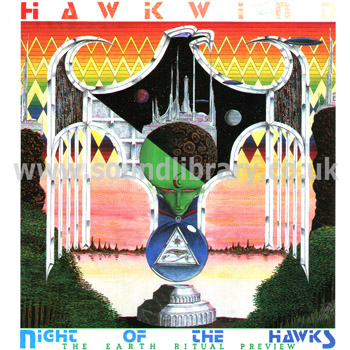 Hawkwind Night Of The Hawks, The Earth Ritual Preview UK Issue 12" Flicknife FLEP 104 Front Sleeve Image