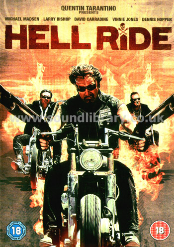 David Carradine Hell Ride EU Issue Region 2 PAL DVD Front Inlay Sleeve