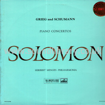 Herbert Menges Soloman Schumann Concerto In A Minor UK Issue Stereo LP HMV ASD 272 Front Sleeve Image