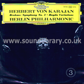 Herbert Von Karajan Symphony No. 3 UK LP Deutsche Grammophon Gesellschaft 138 926 Front Sleeve Image