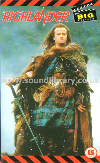 Highlander Christopher Lambert UK Issue VHS Video Warner Home Video S038050 Front Inlay Sleeve