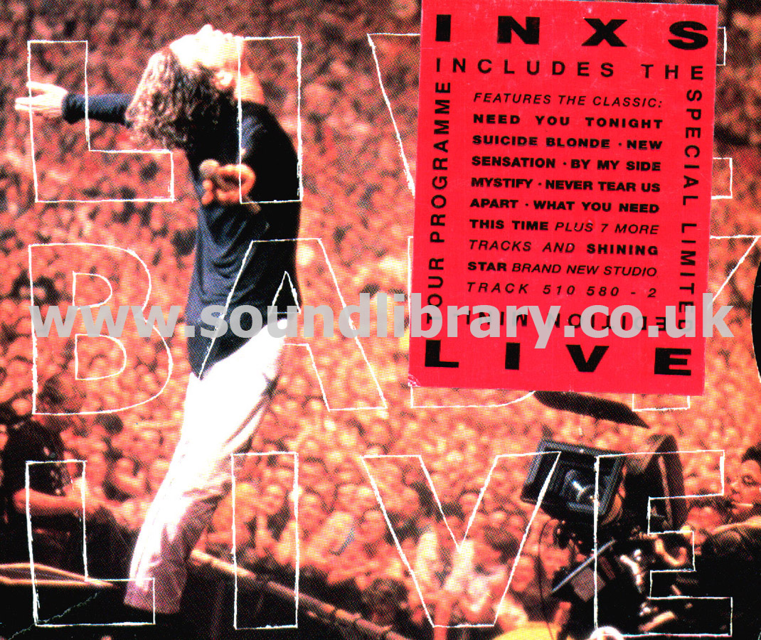 INXS Live Baby Live UK Issue 16 Track CD Mercury 510 580-2 Front Slip Cover