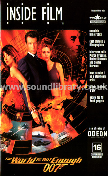 Inside Film - The World Is Not Enough Booklet Pierce Brosnan Cinema Booklet Booklet Front Cover Image