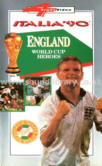Italia '90 England World Cup Heroes Paul Gascoigne VHS Video 4 Front Video 0871263 Front Inlay Sleeve