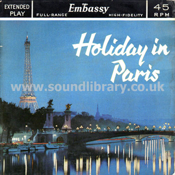 Jacques Leroy Holiday In Paris UK Issue 7" EP Embassy WEP 1042 Front Sleeve Image