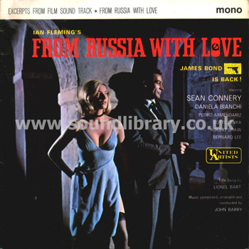 John BarryExcerpts From Russia With Love Uk Issue 7" EP United Artists UEP 1011 Front Sleeve Image
