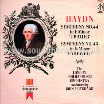 John Pritchard Haydn Symphony No. 44 In E Minor "Trauer" UK Stereo LP CFP 40021 Front Sleeve Image